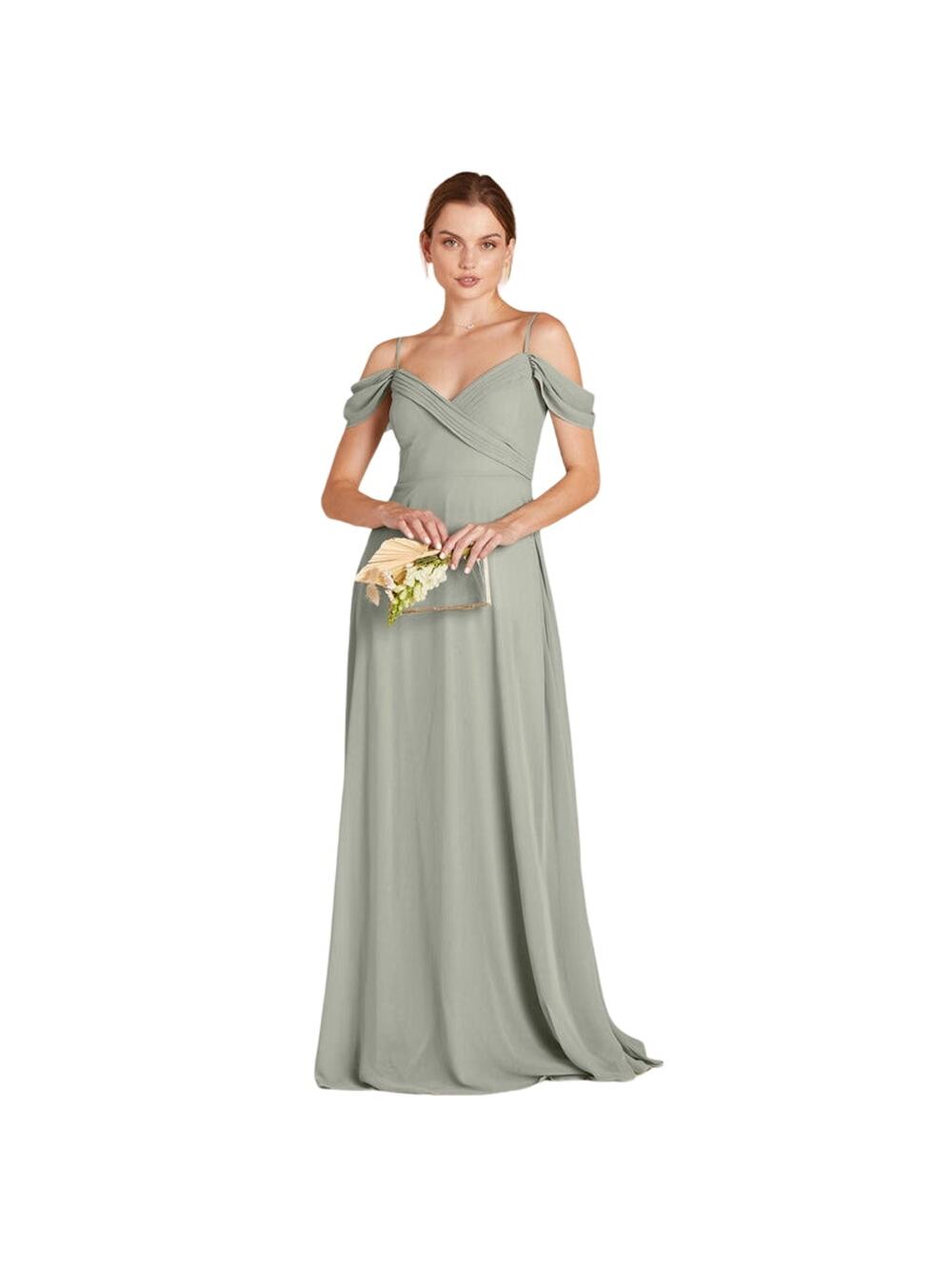 New w Tags Birdy Grey Spence Convertible Chiffon Sage Dress Pockets Size XS
